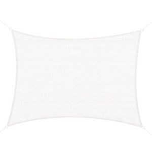 HOMCOM Voile d'ombrage rectangulaire 4 x 6 m Toile Solaire taud de Soleil crème