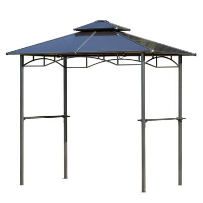 Outsunny Tonnelle jardin 2,4 x 1,5 m - abri barbecuesteakhouse