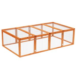 PawHut Clapier cage à lapins extérieur intérieur pliable 2 portes
