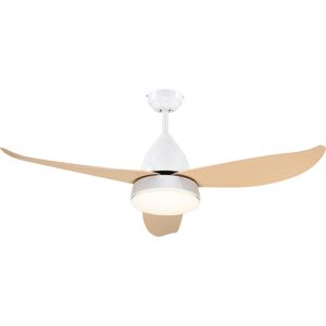 HOMCOM Ventilateur de plafond réversible avec lumière LED 6 vitesses silencieux - télécommande - diamètre 122 cm