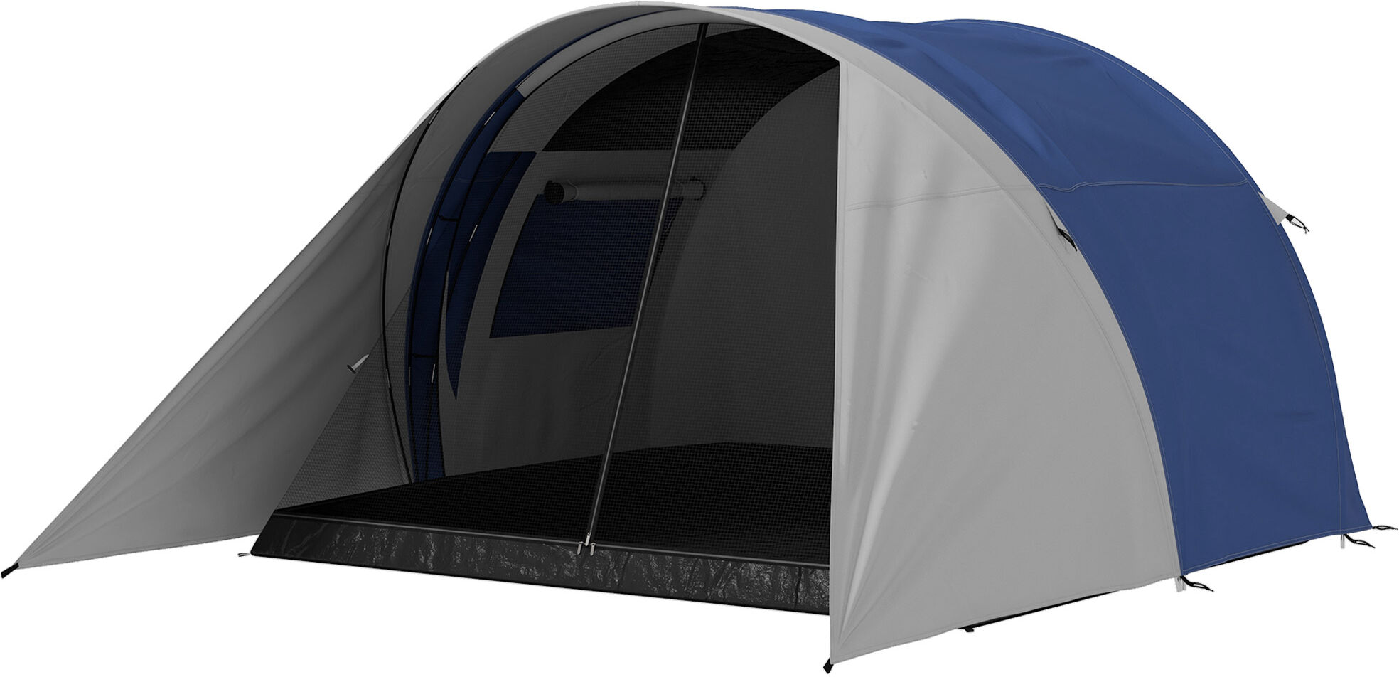 Outsunny Tente de camping familiale 3-4 personnes étanche légère ventilée facile à monter, dim. 390L x 315l x 188H cm