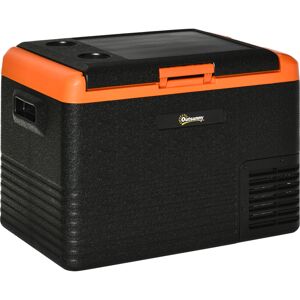 Outsunny Glacière électrique 40L portable, réfrigérateur congélateur avec poignées - dim. 58,7L x 36,5l x 43,8H cm orange et noir