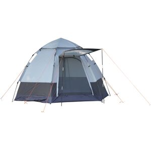 Outsunny Tente de camping pop-up 3-4 personnes oxford 210D, polyester 210T, fibre de verre, acier 2,6L x 2,6l x 1,5H m noir gris