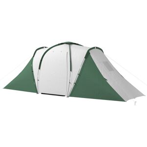 Outsunny Tente de camping familiale 4-6 pers. étanche légère facile à monter 2 grandes portes dim. 5,55L x 2,25l x 1,9H m