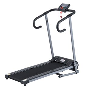 Homcom Tapis de course Fitness électrique pliable -1 à 10 Km/h -écran LCD multifonctions -puissance 500 W -gris foncé noir aosom france