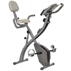 HOMCOM Vélo d'appartement cardio Fitness pliable Ecran d'affichage LCD multifonction 97L x 51I x 115H cm gris