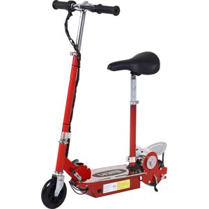 HOMCOM Trottinette électrique 120 W pliable pour enfant de 7 à 12 ans hauteur guidon et selle réglable 10 Km/h max. rouge