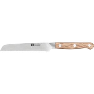 ZWILLING Pro Wood Couteau universel 13 cm, Nature, Tranchant en dents de scie