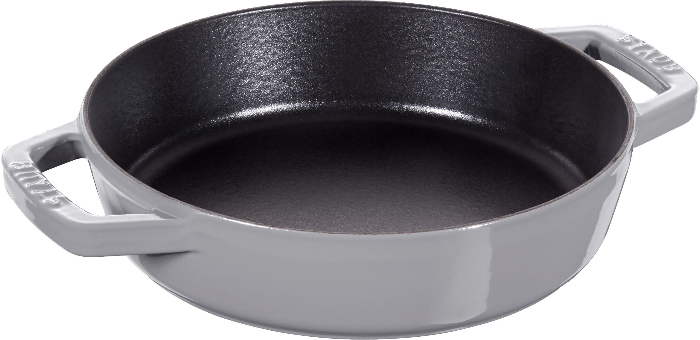 Staub Poêles en fonte Poêle avec 2 poignées 20 cm, Fonte, Gris graphite