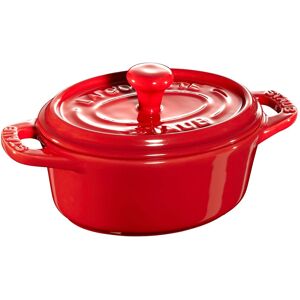 Staub Ceramique Mini Cocotte 10 cm, Ovale, Cerise, Céramique