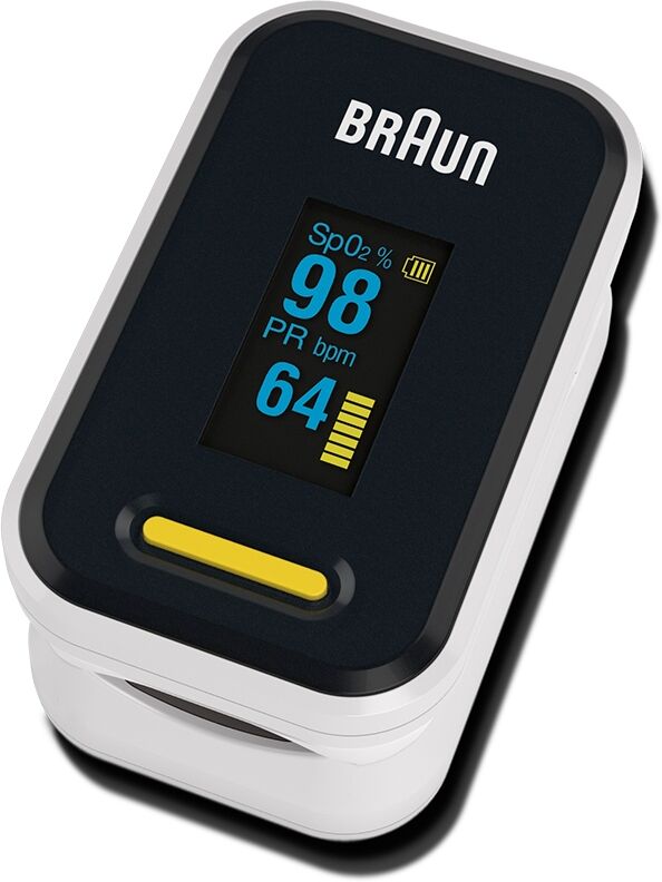 Braun YK-81CEU oxymètre de pouls Noir, Acier inoxydable