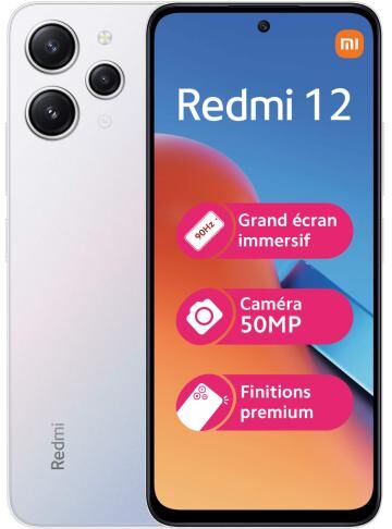 Smartphone Xiaomi REDMI 12 128Go Argent