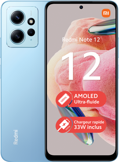 Xiaomi Redmi Note 12 16,9 cm (6.67") Double SIM Android 12 4G USB Type-C 4 Go 128 Go 5000 mAh Bleu