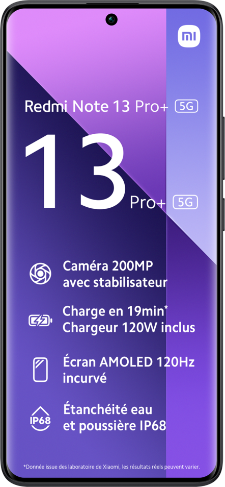 Xiaomi Redmi Note 13 Pro+ 16,9 cm (6.67") Double SIM 5G USB Type-C 8 Go 256 Go 5000 mAh Noir