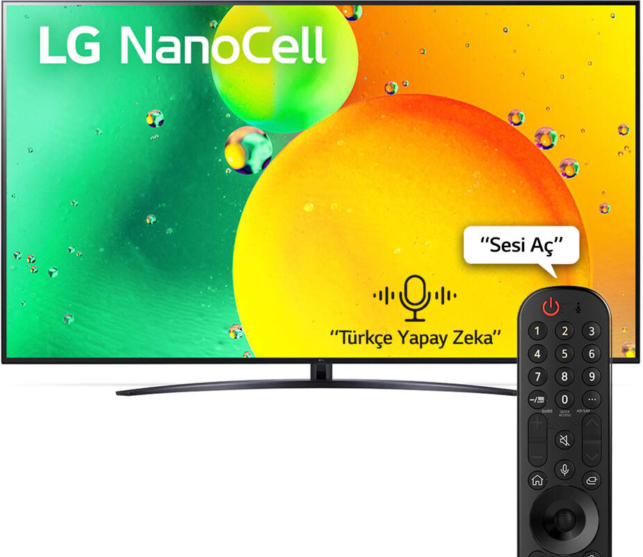 LG NanoCell 43NANO766QA TV 109,2 cm (43") 4K Ultra HD Smart TV Wifi Noir