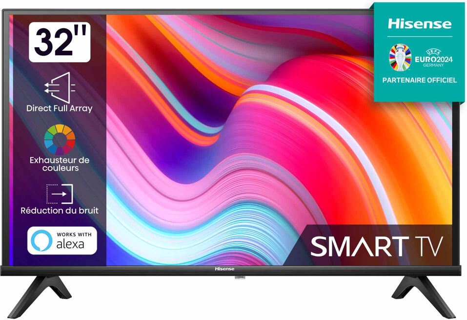 Hisense 32A4K TV 81,3 cm (32") HD Smart TV Wifi Noir 200 cd/m²