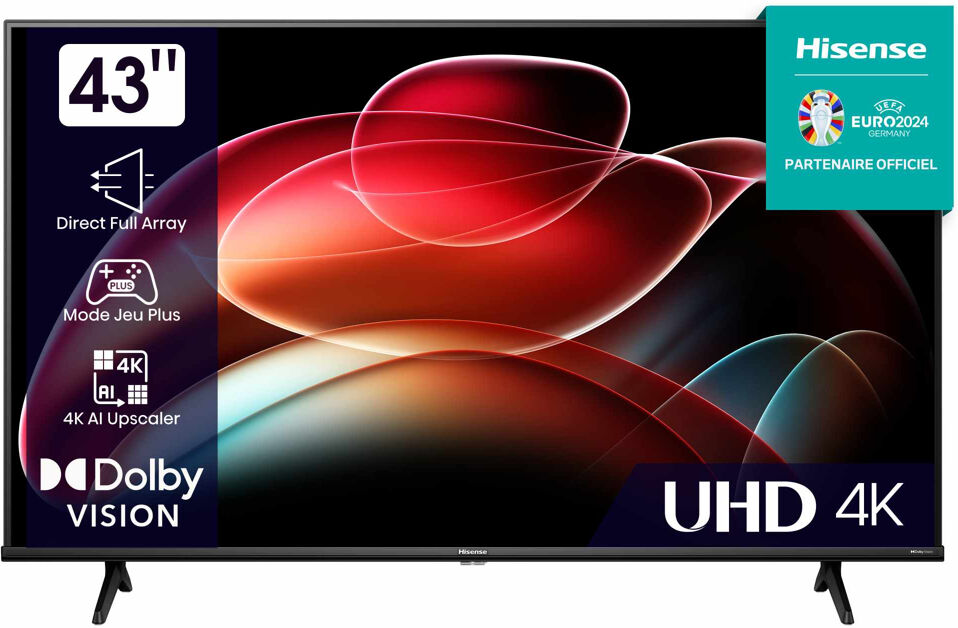 Hisense 43A6K TV 109,2 cm (43") 4K Ultra HD Smart TV Wifi Noir