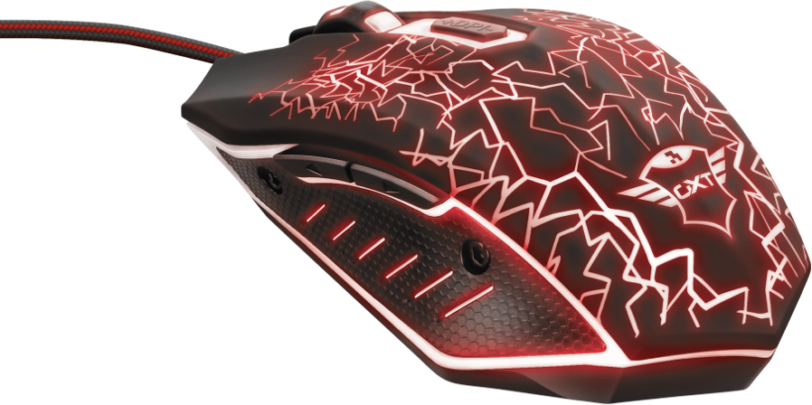 Trust - Souris gaming filaire ambidextre éclairage par diodes IZZA