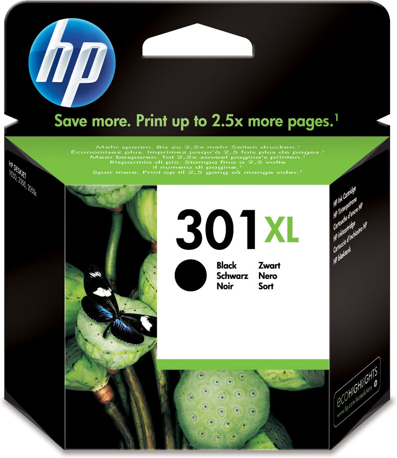 HP 301XL cartouche d'encre noir grande capacité authentique