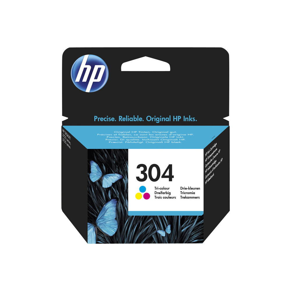 Cartouche d'Encre HP 304 Trois Couleurs Authentiques (N9K05AE)