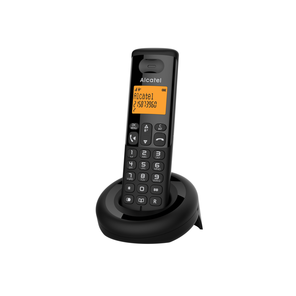 Téléphone fixe sans fil Alcatel E260 Solo Noir Sans Répondeur