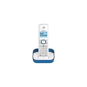Alcatel F860 Téléphone DECT Identification de l'appelant Bleu, Gris - Publicité