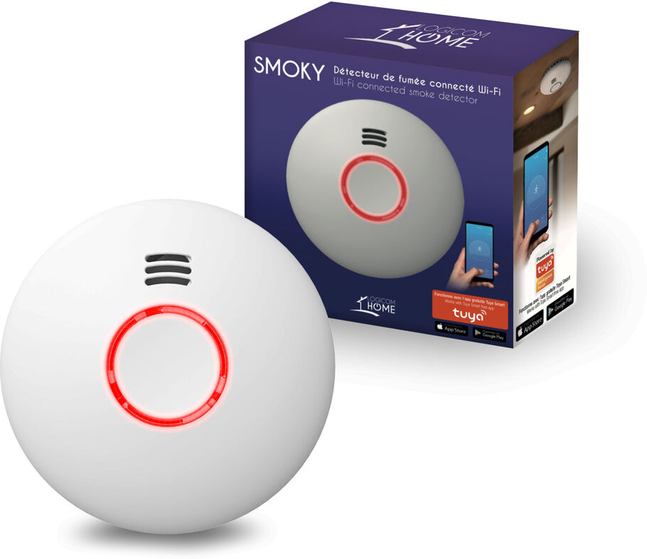 Détecteur de Fumée Connecté Logicom Home Smoky