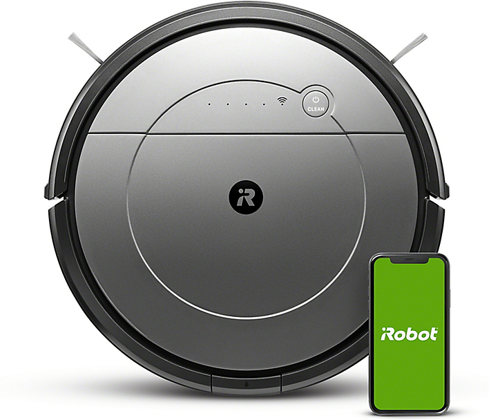 iRobot Roomba Combo robot aspirateur 0,45 L Sac à poussière Noir, Gris