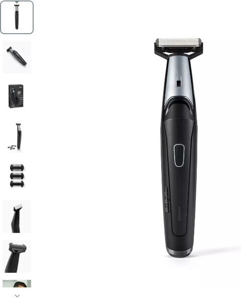 BaByliss T880E tondeuse à barbe Batterie 3 3 mm Mouillé & sec Noir, Acier inoxydable