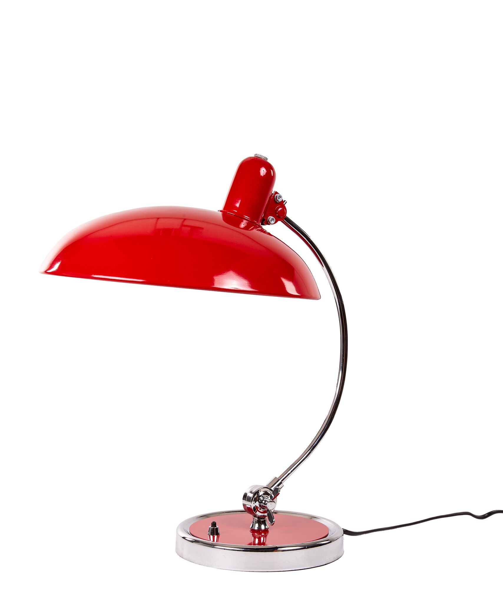 lampe de table Christian Dell   Luxus   rouge - L : 28,5 cm H : 42,5 cm - Acier en poudre