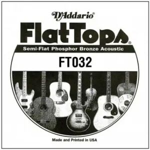 D'addario And Co Cordes folk à l'unité/ FT032 SEMI-FLAT PHOSPHOR