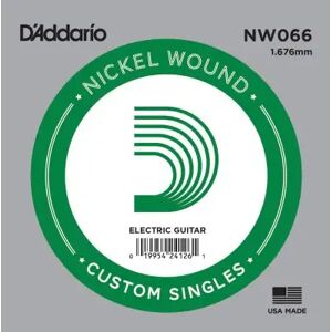 D'addario And Co Cordes électrique à l'unité/ NW066 NICKEL WOUND