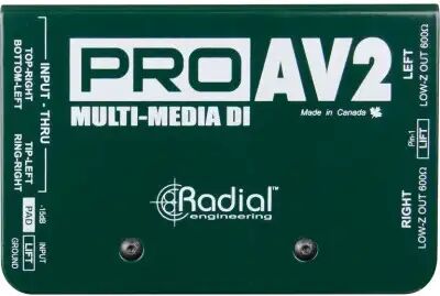 Radial Boîtes de Direct/ PRO AV2 DI - PASSIVE MULTIMEDIA STEREO