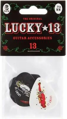 Jim Dunlop Médiators/ LUCKY 13 SERIES II, PLAYER'S PACK, 6, ASSORTISS, 0.73 MM