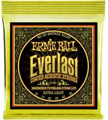 Ernie Ball Jeux de cordes folk 010/ 2560 EVERLAST BRONZE 80/20 EXTRA LIGHT 10-50