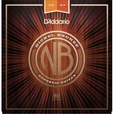 D'addario And Co Jeux de cordes folk 010/ NB1047 NICKEL BRONZE EXTRA LIGHT 10-47