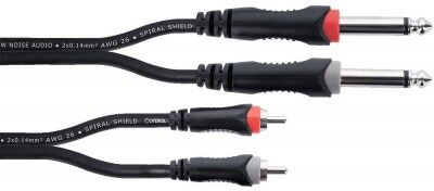 Cordial Câbles adaptateur/ CBLE AUDIO DOUBLE JACK MONO - RCA 1 M