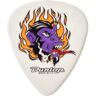 Jim Dunlop Médiators/ BLACKLINE ORIGINAL ALAN FORBES, SACHET DE 36, FLAME APE, WHITE, 0.73 MM