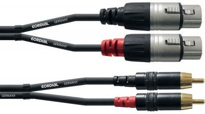 Cordial Câbles adaptateur/ CBLE AUDIO DOUBLE XLR FEMELLE/RCA 1,5 M