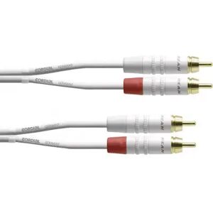 Cordial Câbles jack / instrument/ CABLE AUDIO DOUBLE RCA 3 M BLANC