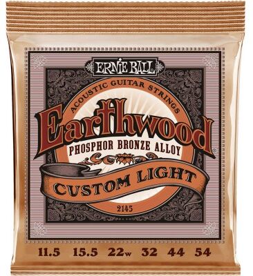 Ernie Ball Jeux de cordes folk 011/ 2145 EARTHWOOD PHOSPHOR BRONZE CUSTOM LIGHT 11,5-54