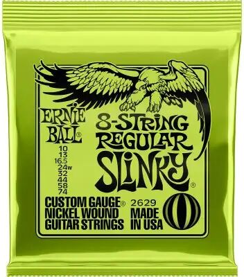 Ernie Ball Jeux électriques 8 cordes/ 2629 REGULAR SLINKY 8C 10-74