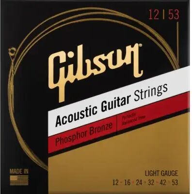 Gibson Accessories Jeux de cordes folk 012/ SAG-PB12 PHOSPHOR BRONZE LIGHT 12-53