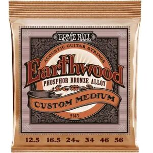 Ernie Ball Jeux de cordes folk 012/ 2143 EARTHWOOD PHOSPHOR BRONZE CUSTOM MEDIUM 12,5-56