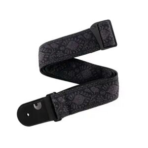 D'addario And Co Sangles et courroies/ WOVEN GUITAR STRAP, MONTEREY BLACK TUBULAR