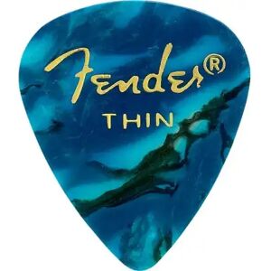 Fender Médiators/ PREMIUM CELLULOID 351 SHAPE PICKS, THIN, OCEAN TURQUOISE LA PIECE