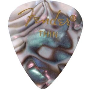 Fender Médiators/ PREMIUM CELLULOID 351 SHAPE PICKS, THIN, ABALONE LA PIECE