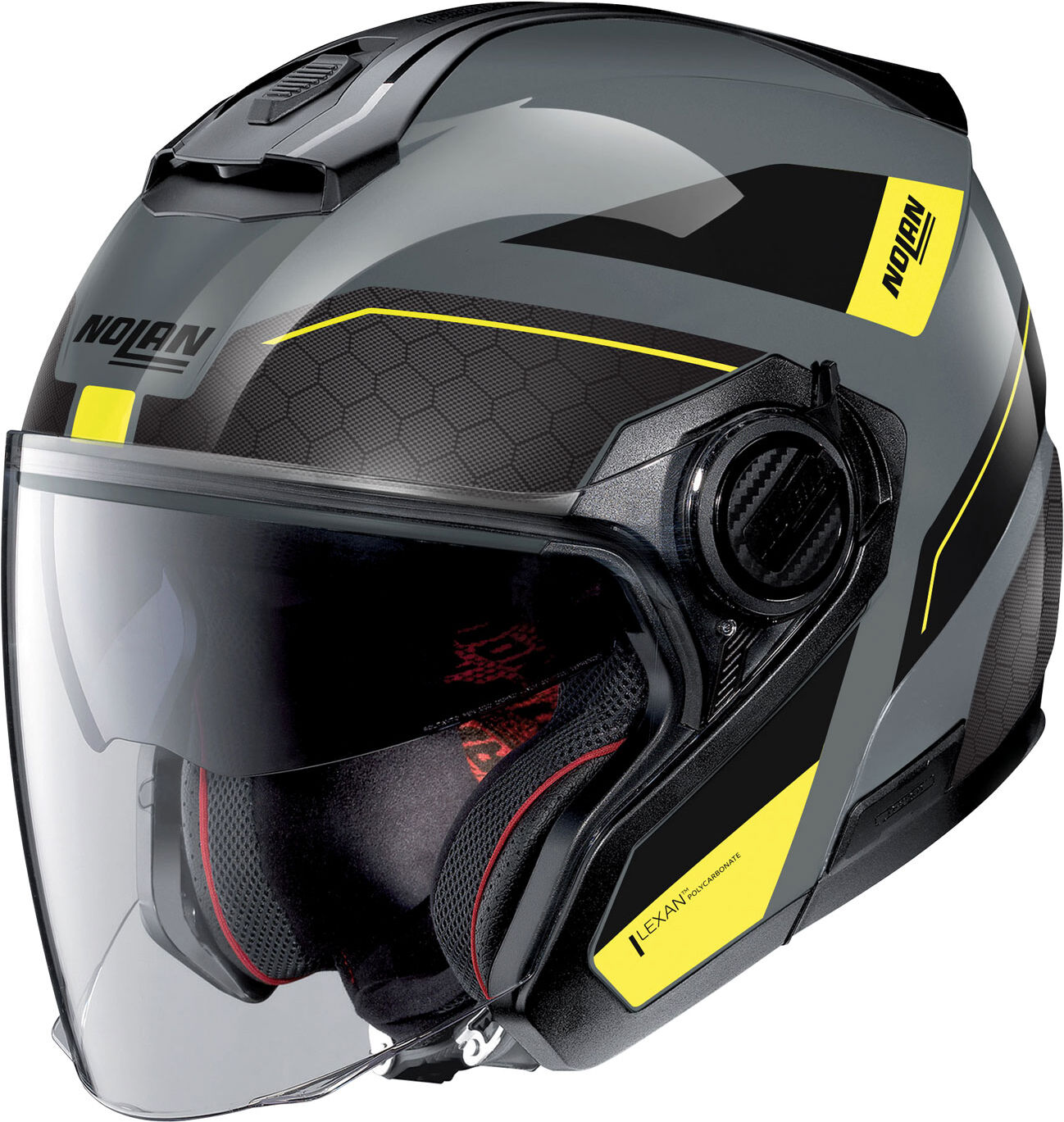 Nolan N40-5 Pivot N-Com, casque à jet - Gris/Noir - Size: S - male