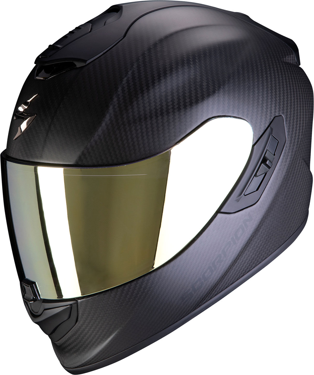 Scorpion EXO-1400 Carbon Air Solid, casque intégral - Noir/Noir/Blanc - Size: 50 - male