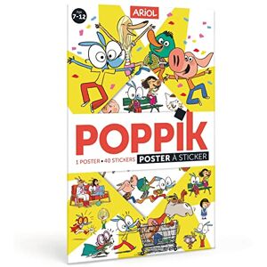 Poppik Ariol: 1 Poster + 45 Stickers Repositionnables